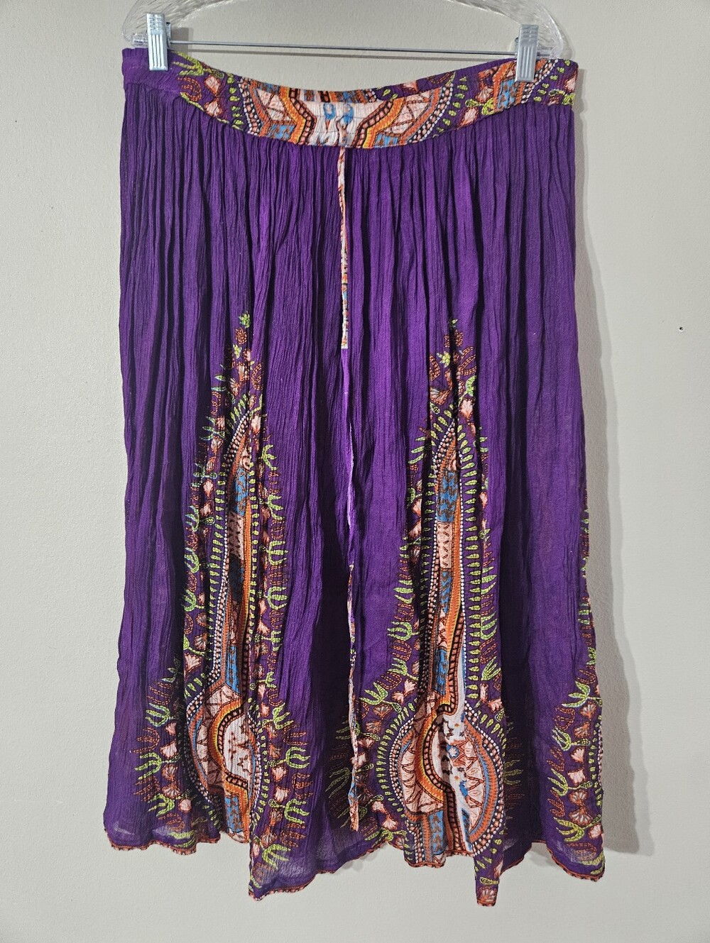 Vtg 80s Belma Boho Rayon Skirt One Size